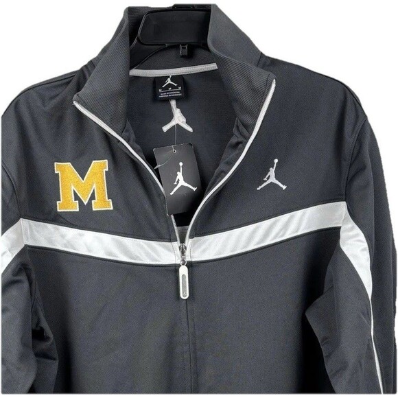 NEW Michigan Wolverines Jumpman Michael Jordan Nike Track Jacket Coat Size M NWT - Picture 1 of 9